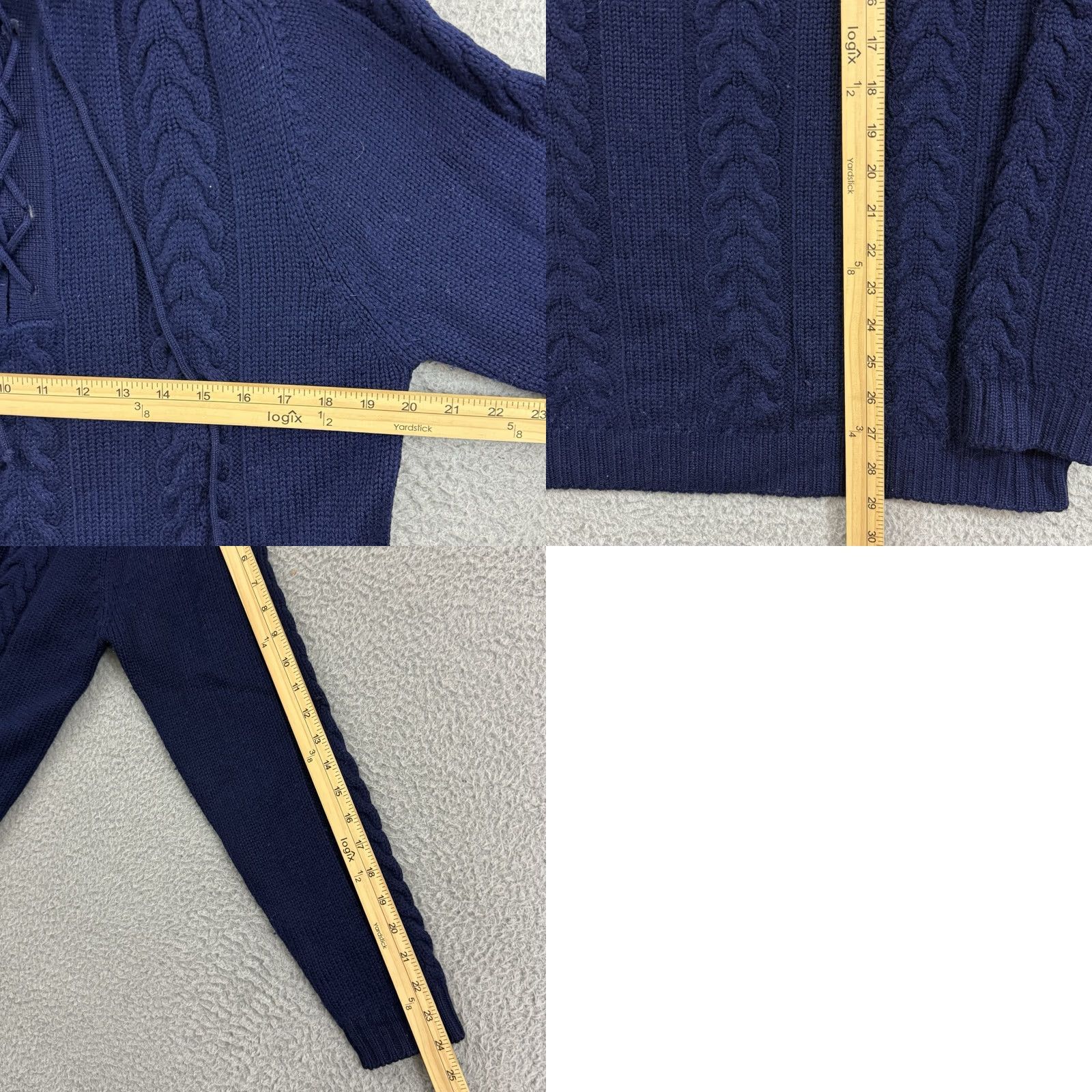 Vintage VINTAGE White Stag Sweater Womens Medium Blue 80s Cable Knit Wool Blend Preppy Size M / US 6-8 / IT 42-44 - 8 Thumbnail