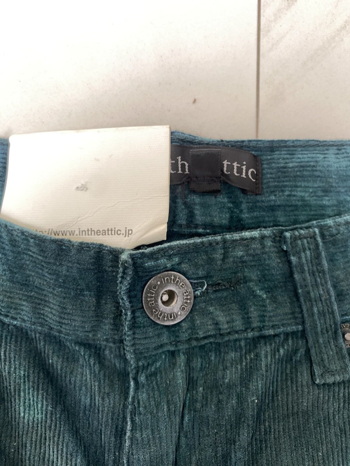 In The Attic In The Attic Teal Corduroy Jeans Washed Gothic Size US 31 - 4 Thumbnail