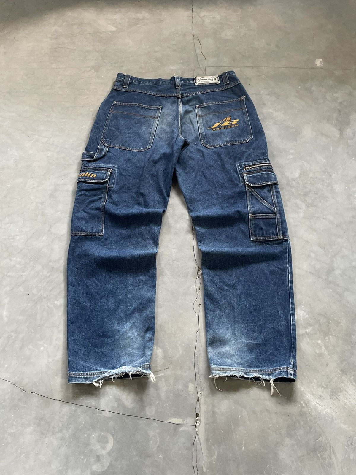 Other Vintage Y2k Johnny Blaze Baggy Cargo Carpenter Jeans Pant Size US 39 - 10 Thumbnail
