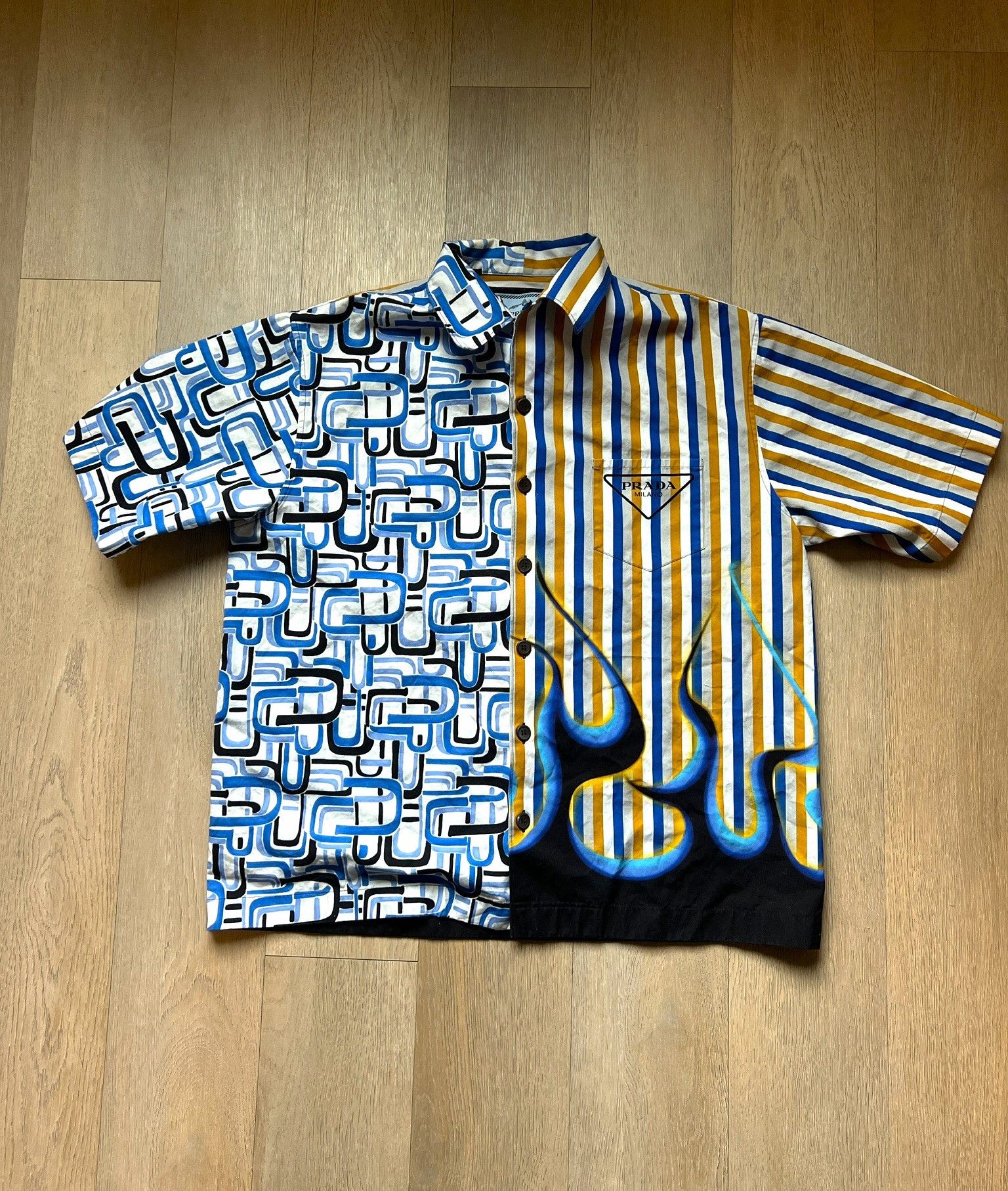 Prada S/S'18 James Jean Comic Striped Shirt | Grailed