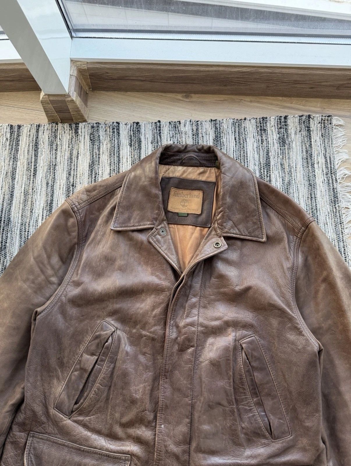 Timberland VINTAGE TIMBERLAND LEATHER COAT MENS WEATHERGEAR CASUALJAKET Size US L / EU 52-54 / 3 - 2 Thumbnail
