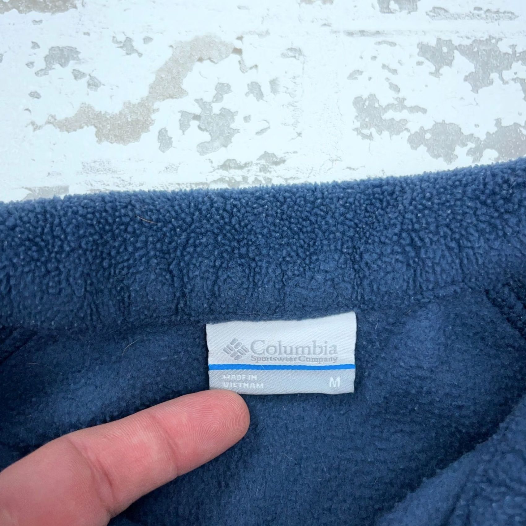 Layer 8 Columbia Jacket Women Medium Blue Fleece Mid-Length Full Zip Pockets Logo Embroidered, All Seasons, Regular Fit, Classic Outdoor Style Size M / US 6-8 / IT 42-44 - 3 Thumbnail