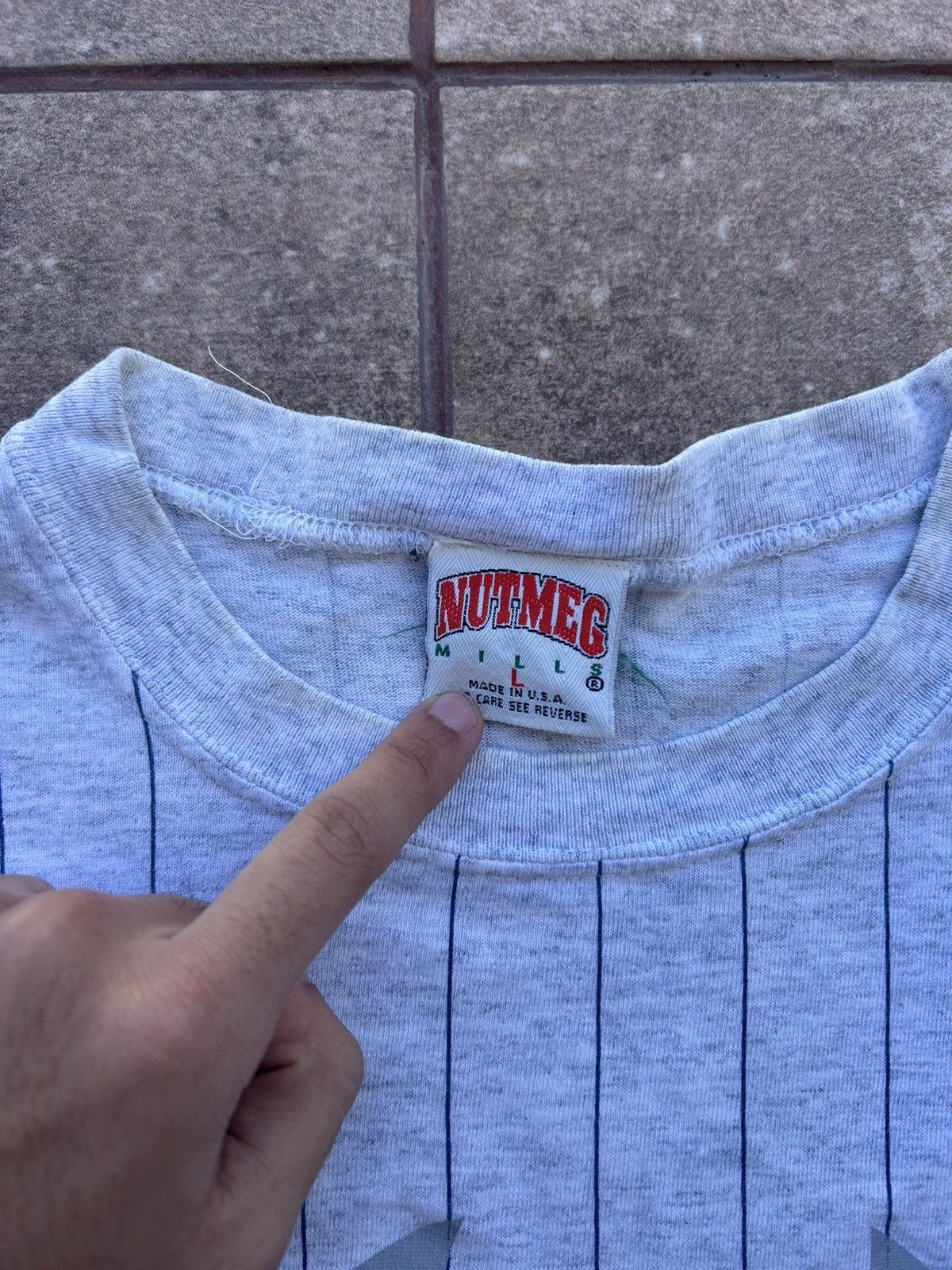 Nutmeg Yankees 90s Vintage Tee Size US L / EU 52-54 / 3 - 3 Thumbnail