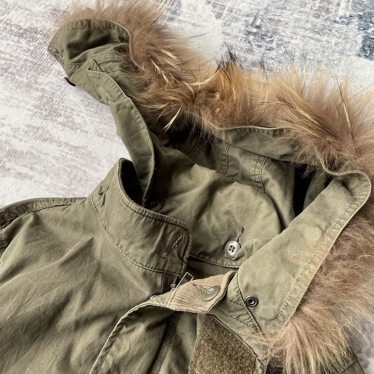 If Six Was Nine × Le Grande Bleu (L.G.B.) × Takeo Kikuchi Takeo Kikuchi Raccoon Fur Parka Jacket Size US M / EU 48-50 / 2 - 14 Thumbnail