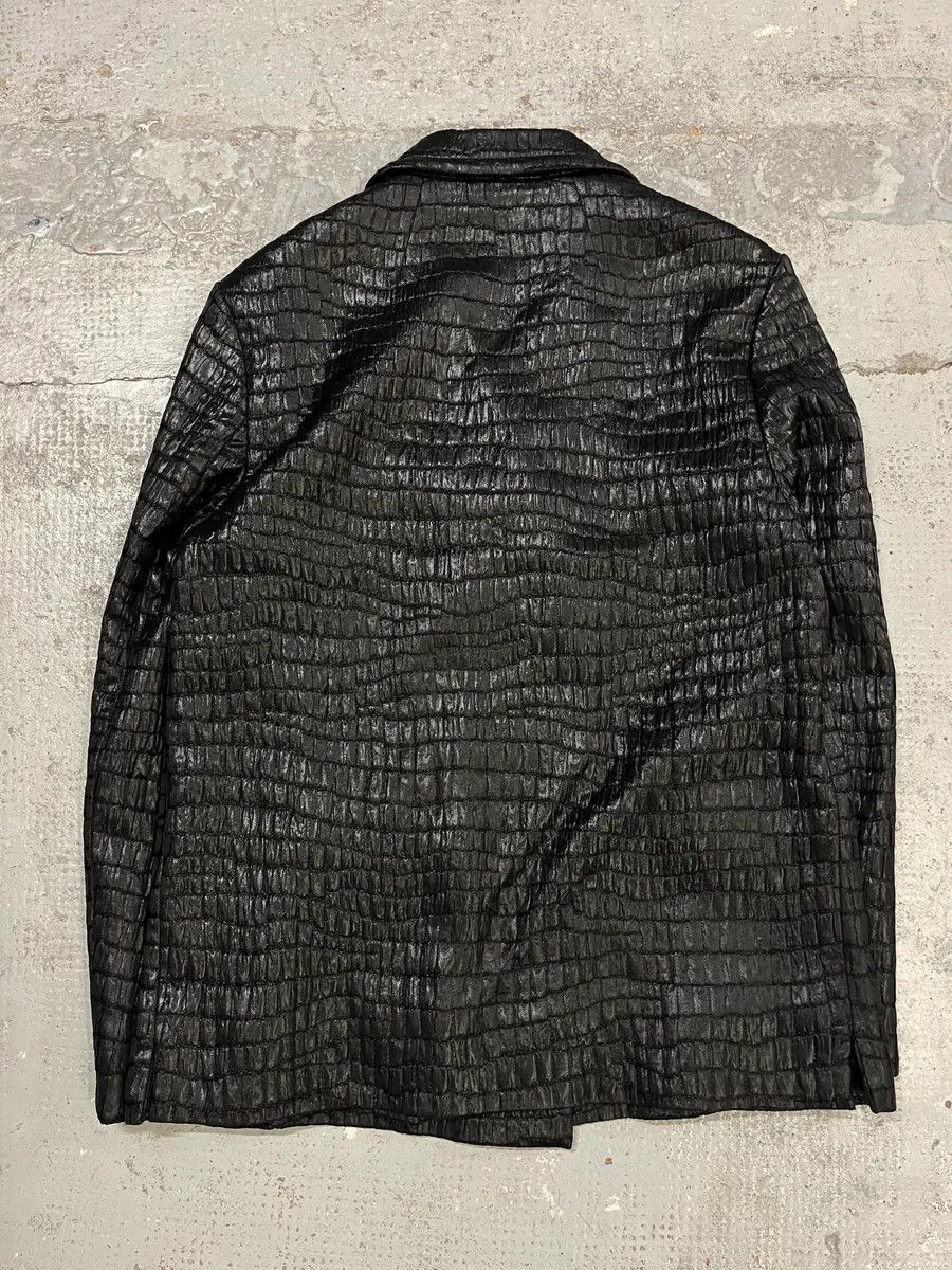 Dries Van Noten Dries van Noten Crocodile Effect Quilted Black Blazer Size XS / US 0-2 / IT 36-38 - 7 Thumbnail