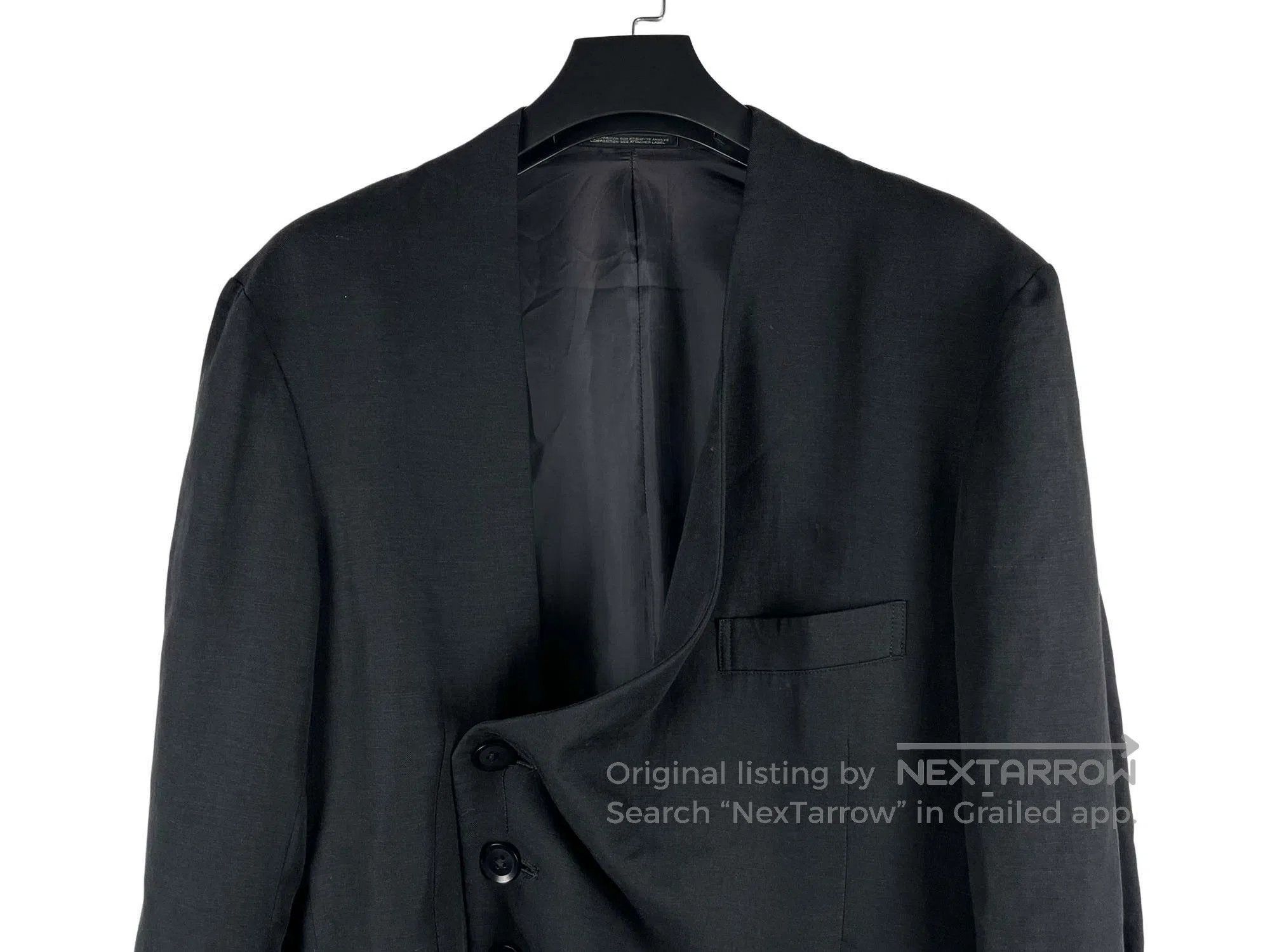 Yohji Yamamoto Yohji Yamamoto Unlined Single-breasted Suit Jacket Size US XL / EU 56 / 4 - 3 Thumbnail