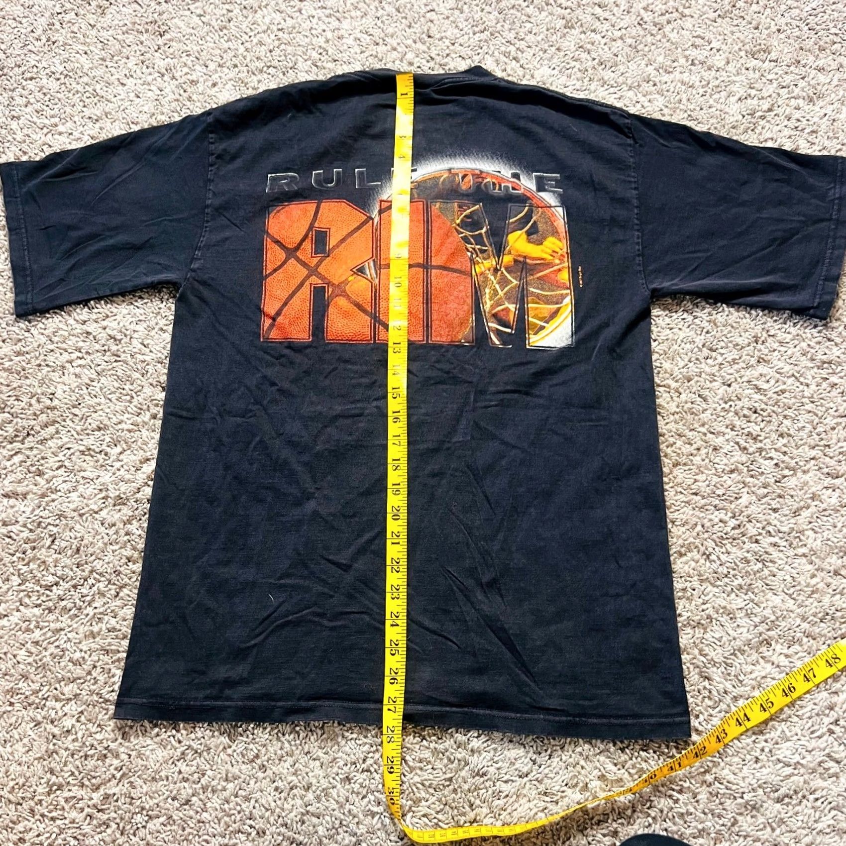 Vintage VINTAGE Y2K Black Rule the Rim Graphic Tee M Mens Medium Shirt Size US M / EU 48-50 / 2 - 3 Thumbnail