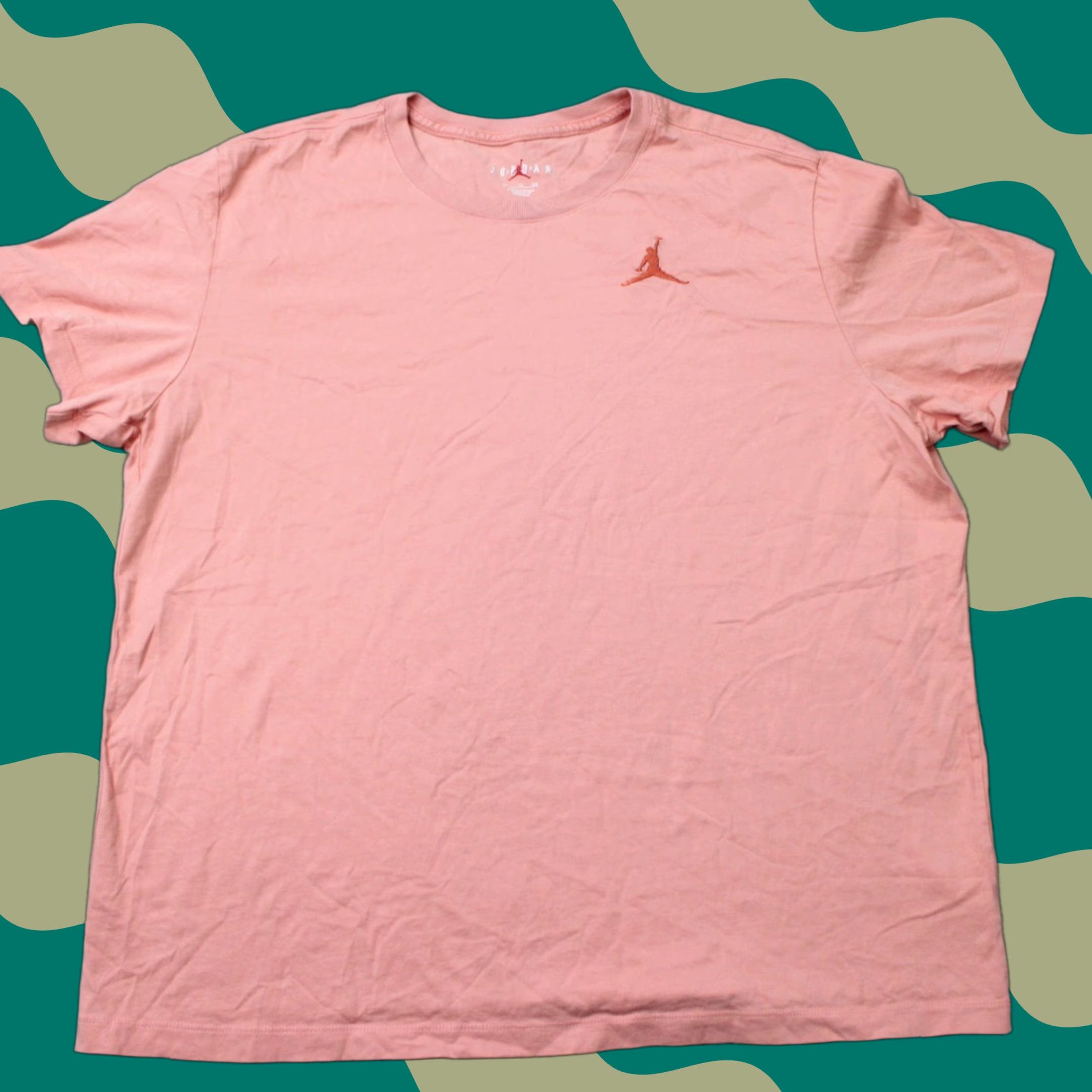 Jordan Brand Jordan Shirt Mens 2XL XXL Pink Embroidered Jumpman Logo Cotton Short Sleeve T-Shirt Size US XXL / EU 58 / 5 - 1 Thumbnail