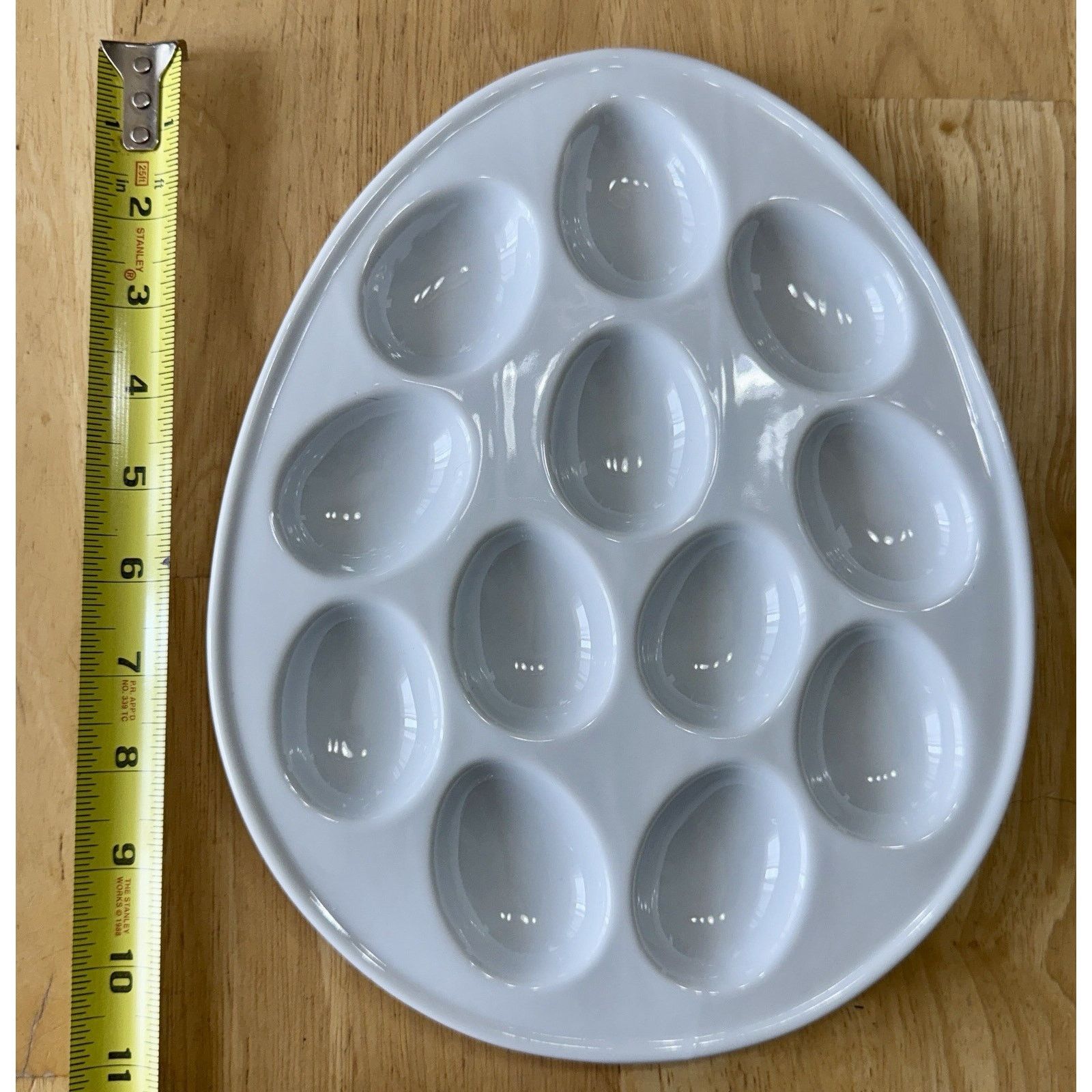 Other Bia Cordon Bleu Egg Dish White Deviled Egg Serving Plate Size ONE SIZE - 5 Thumbnail