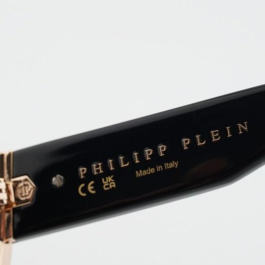 Philipp Plein Philipp Plein SPP130M 0700 Sunglasses Black Square Frame Size ONE SIZE - 3 Thumbnail