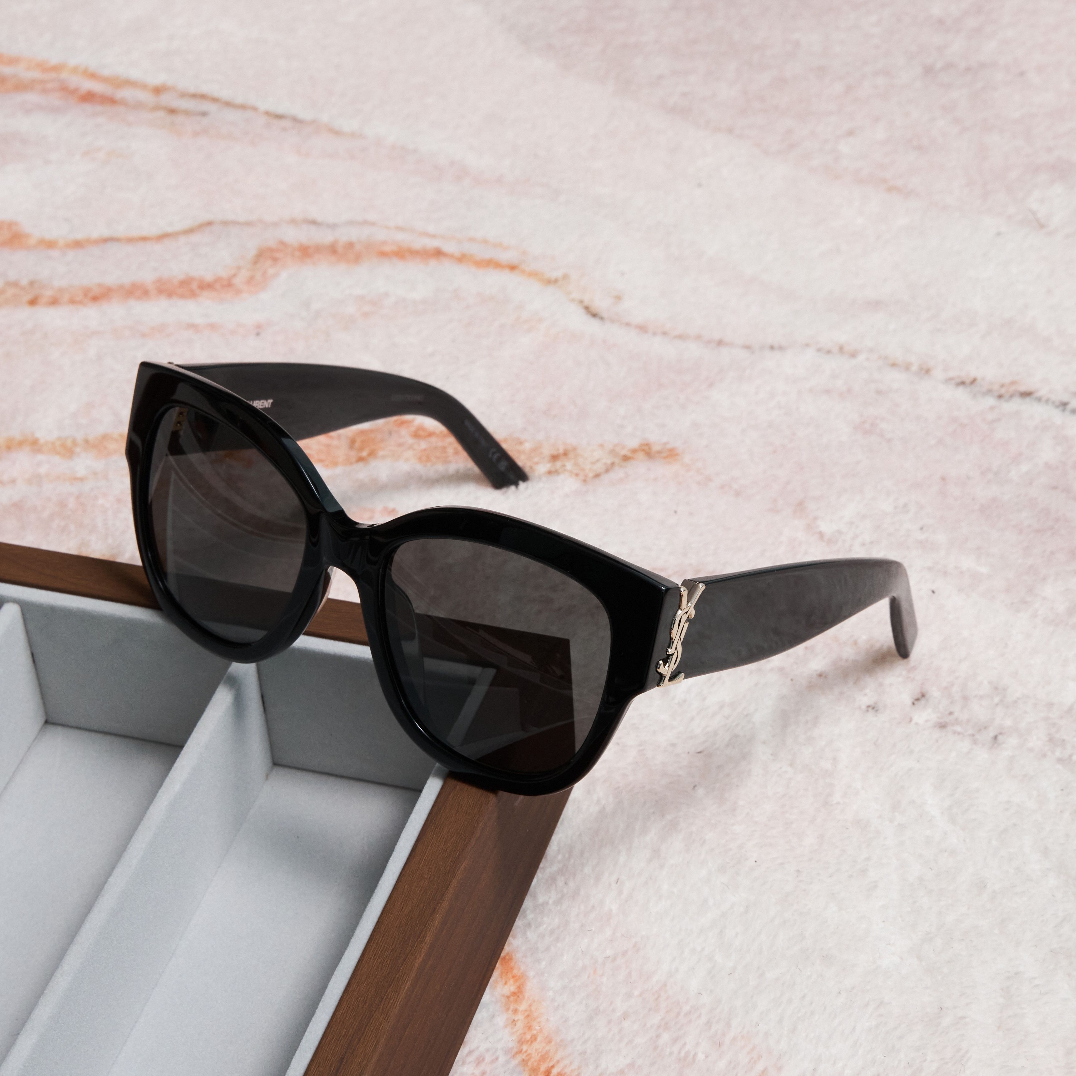 Yves Saint Laurent SAINT LAURENT SL M95/F 001 Sunglasses BLACK Size ONE SIZE - 1 Thumbnail