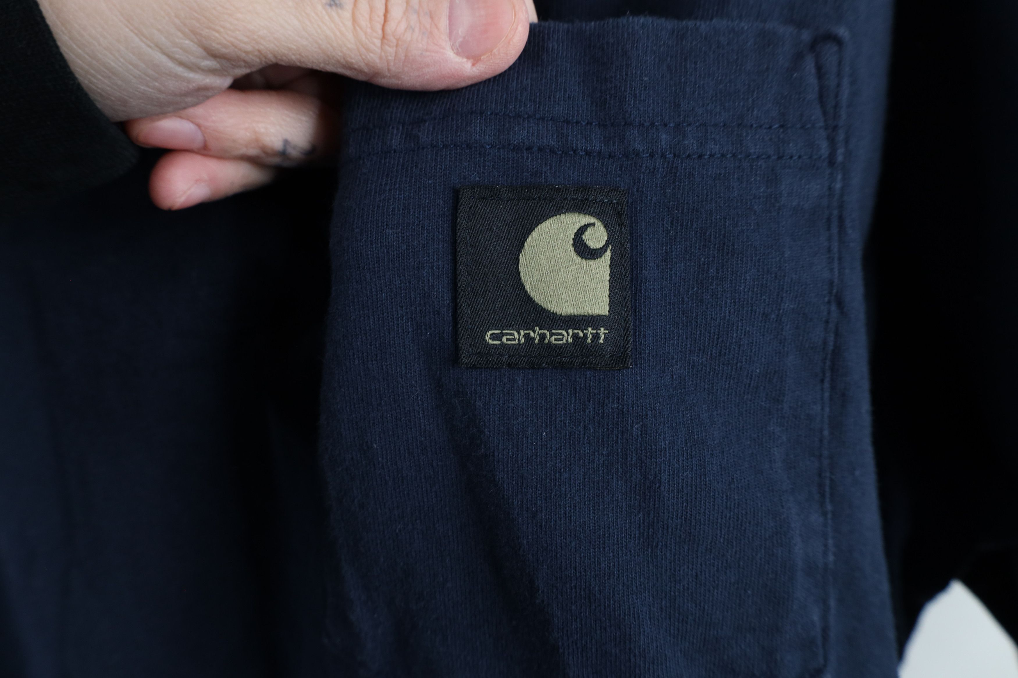 Carhartt × Vintage Vintage Y2K Carhartt Spell Big Logo Camouflage T-Shirt Blue Size US XXL / EU 58 / 5 - 4 Thumbnail