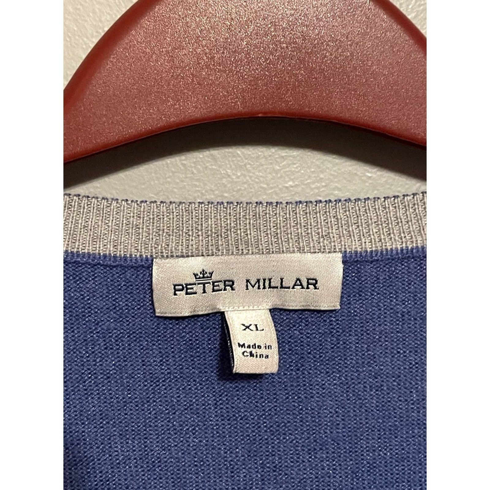 Peter Millar Peter Millar Sweater Mens XL Blue Soft Merino Wool Silk Neck Pullover D355 Size US XL / EU 56 / 4 - 3 Thumbnail