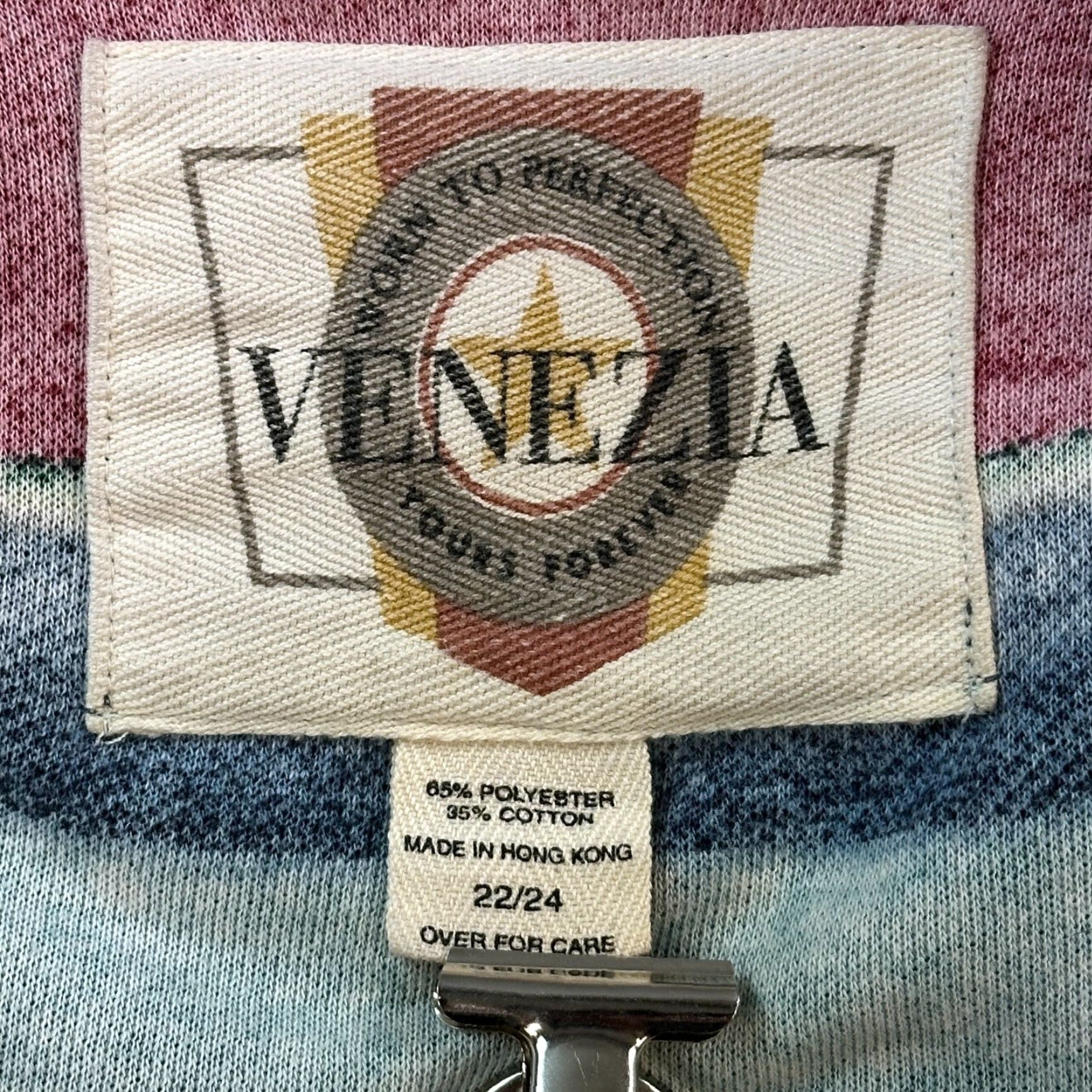 Vintage VINTAGE Venezia Jacket Women's 24 Striped Cali Baja Drug Rug Fleece Full Zip 90s Size 4XL / US 24-26 - 7 Thumbnail
