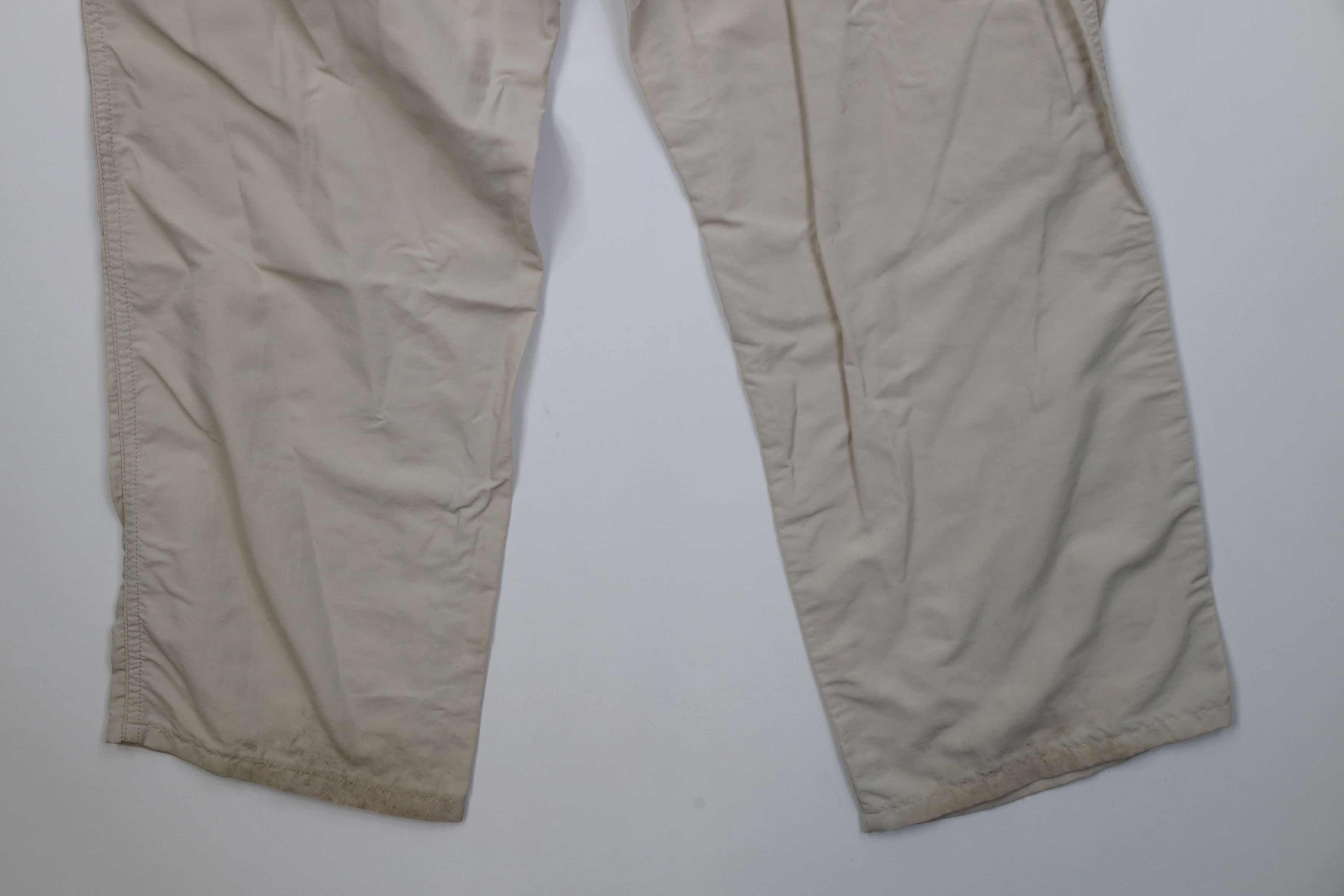 Lands' End Vintage 90s Lands End Wide Leg Windbreaker Pants Beige USA Size US 33 - 13 Thumbnail
