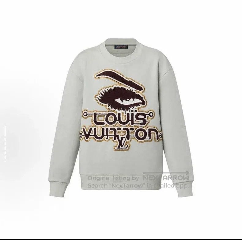 Louis Vuitton Louis Vuitton FW23 Brand Logo Embroidered Crew Neck Pullov Size US XL / EU 56 / 4 - 3 Thumbnail