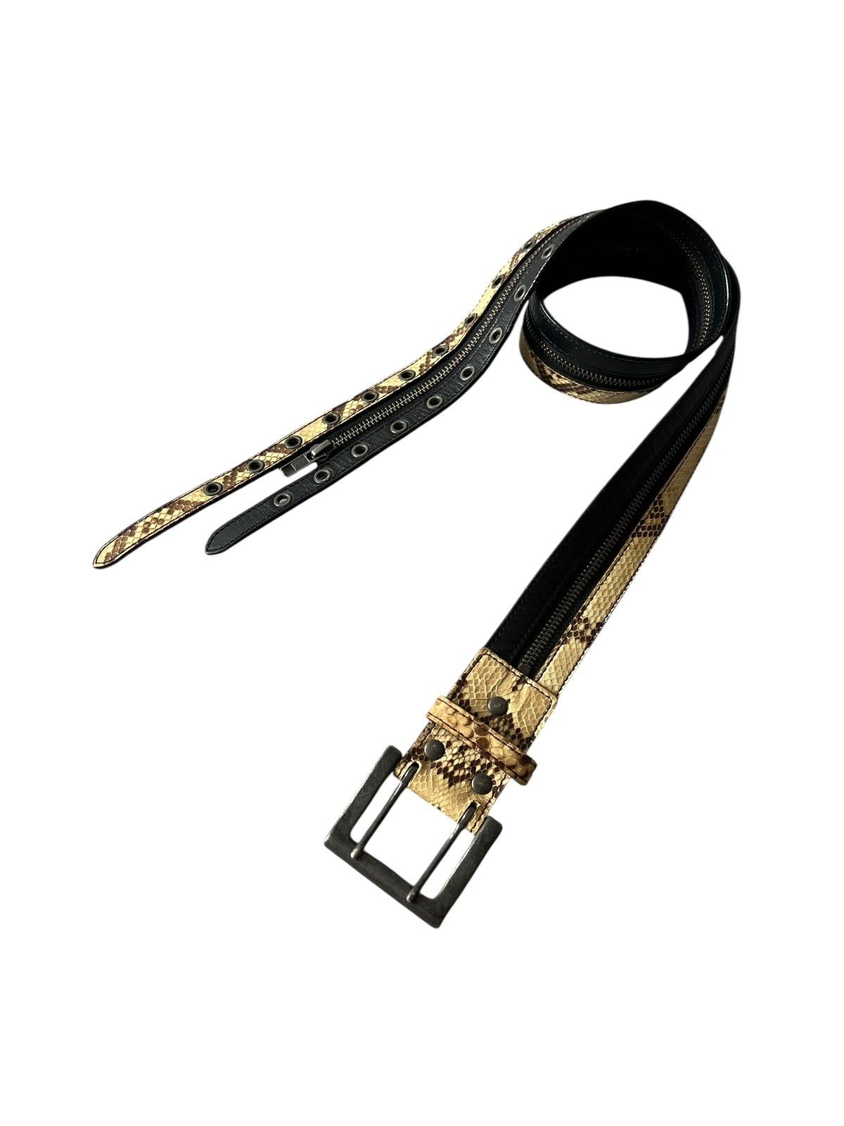 Japanese Brand Segment by Rupert Zipper Leather Belt Size 30 - 3 Thumbnail