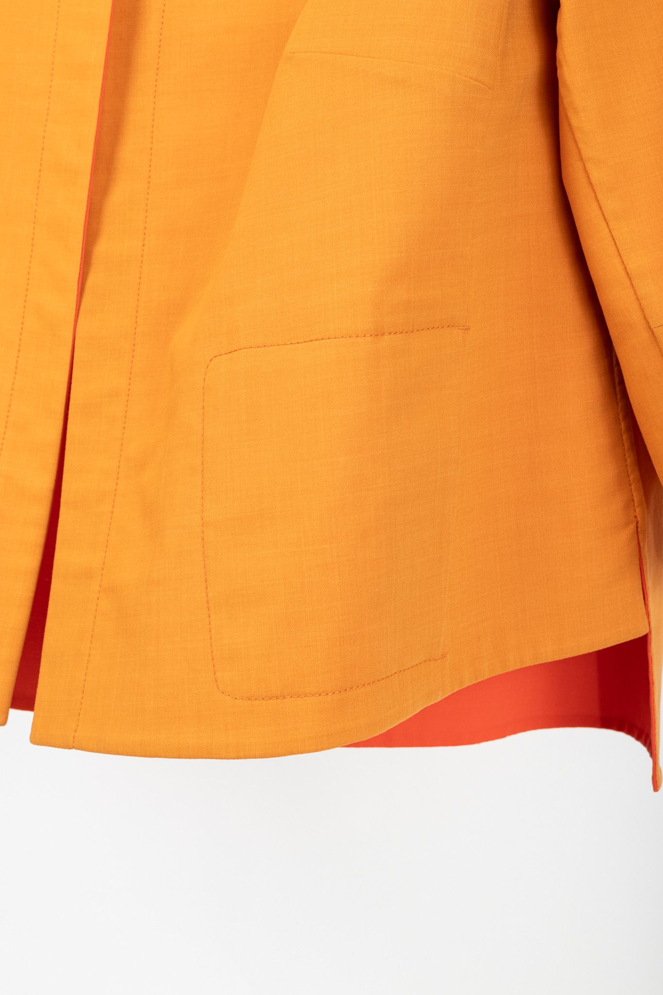 Akris Akris Reversible Firecracker Orange Cotton Trapeze Jacket Size XL / US 12-14 / IT 48-50 - 12 Thumbnail