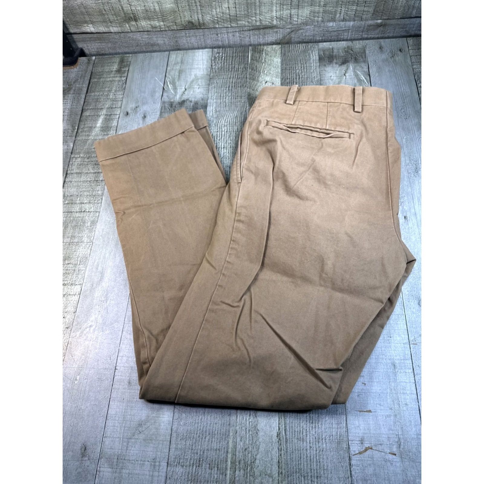 Vintage Indochino Men’s Pants Casual Beige Cotton 32 x 30 Inseam Stretch Regular 32 Men Size US 32 / EU 48 - 3 Thumbnail