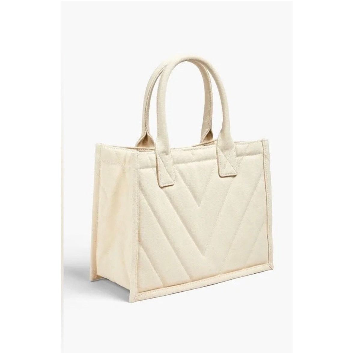 Sandro NEW Sandro Kasbah Quilted Canvas Tote Ecru/ Cream Size ONE SIZE - 3 Thumbnail