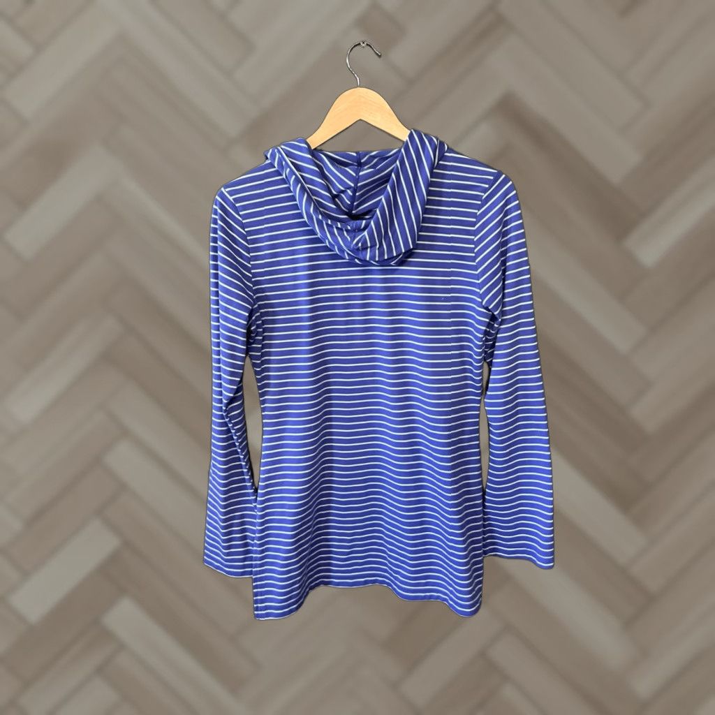 Vintage Columbia Womens Hoodie Striped Outdoor Lightweight Omniwick Blue Size M Size M / US 6-8 / IT 42-44 - 1 Thumbnail