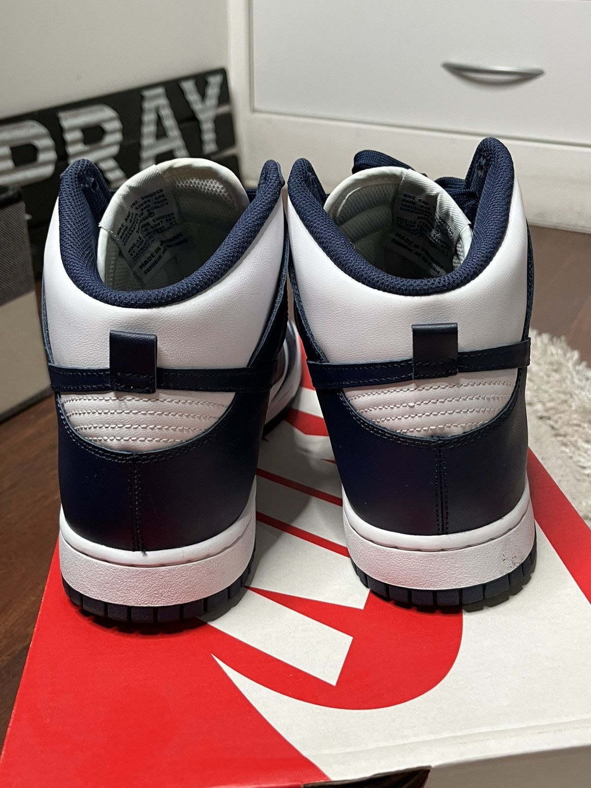 Nike Nike Dunk High Midnight Navy Size US 12 / EU 45 - 3 Thumbnail