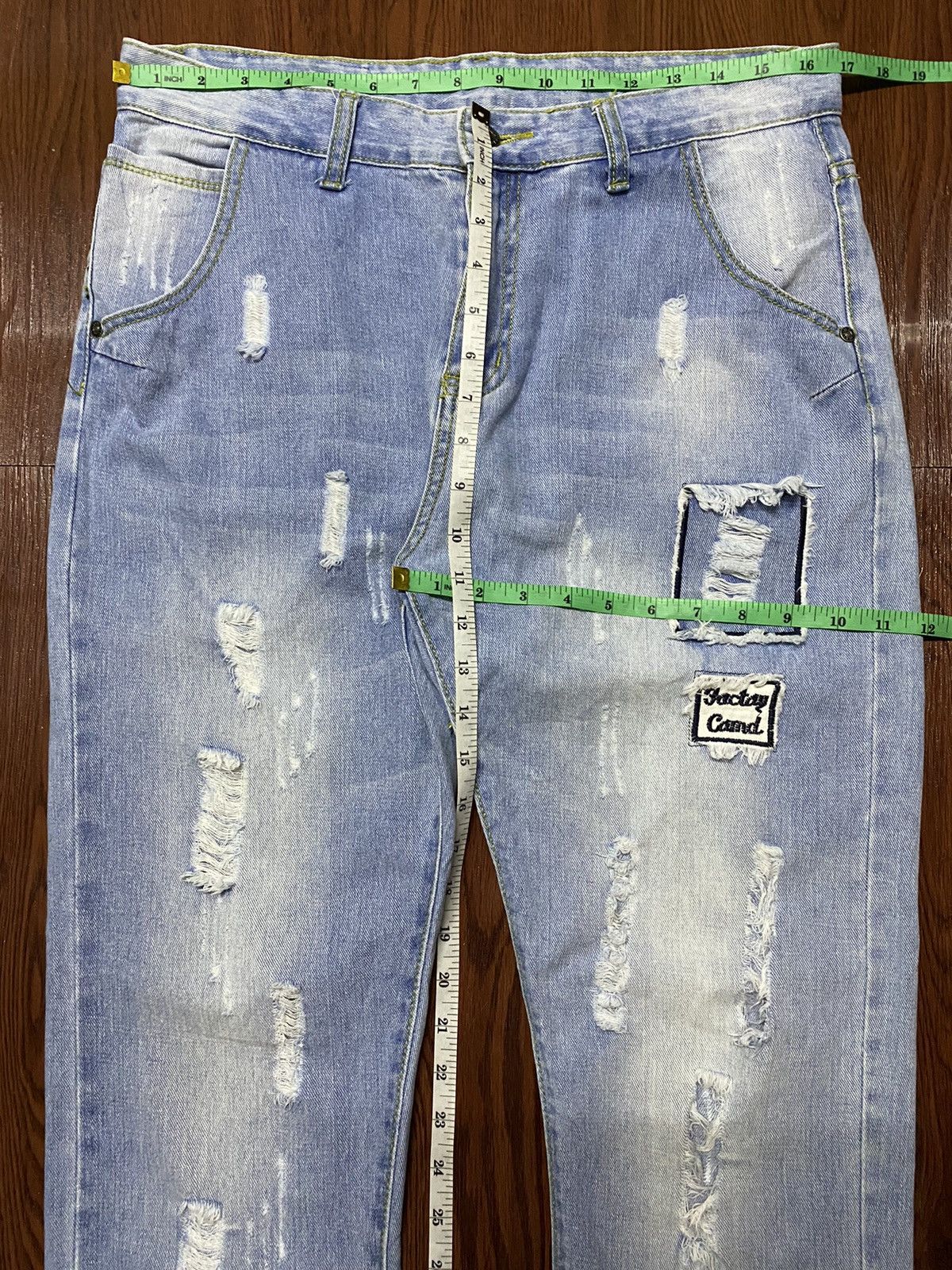 Japanese Brand Vintage Japanese Brands Distressed Patched Jeans Size US 34 / EU 50 - 13 Thumbnail