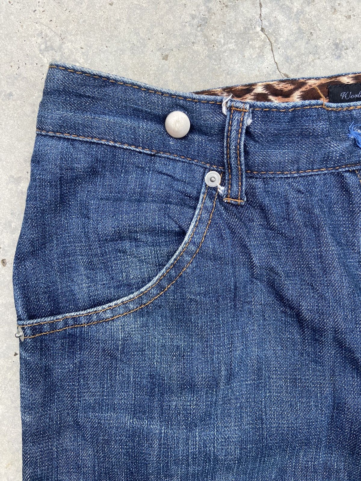 14th Addiction World wide love jeans baggy flared jeans studded Size US 31 - 7 Thumbnail