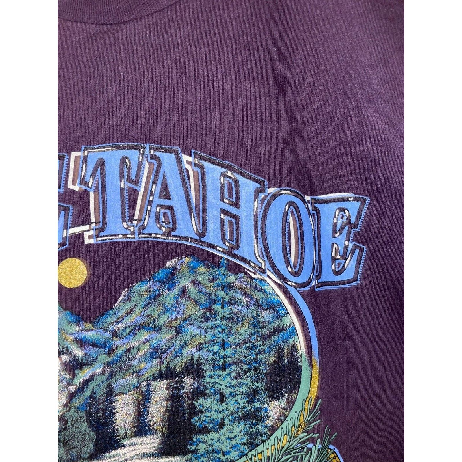 Jerzees Vintage Lake Tahoe Shirt Harveys Tee USA 90s Graphic Large Size US L / EU 52-54 / 3 - 11 Thumbnail