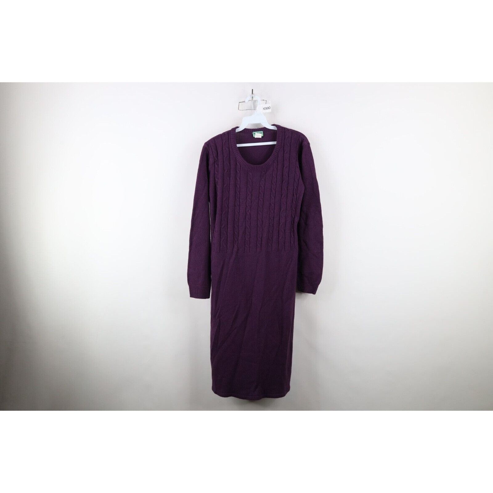 Vintage Vintage 90s Streetwear Cable Knit Long Sleeve Sweater Dress Size M / US 6-8 / IT 42-44 - 1 Thumbnail