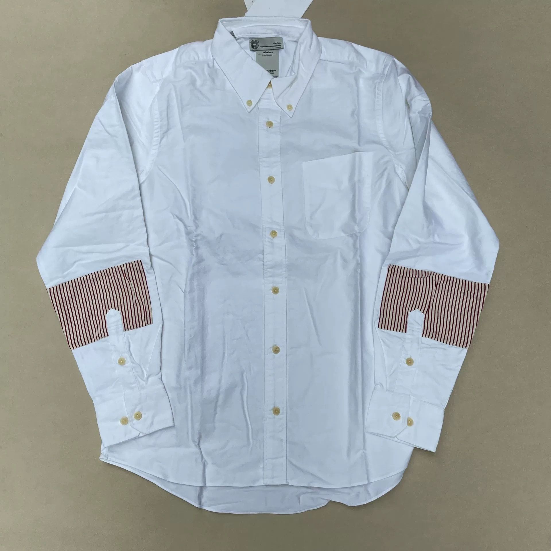 Visvim Visvim Colorblock Patch Striped Shirt Brown Size US M / EU 48-50 / 2 - 1 Thumbnail
