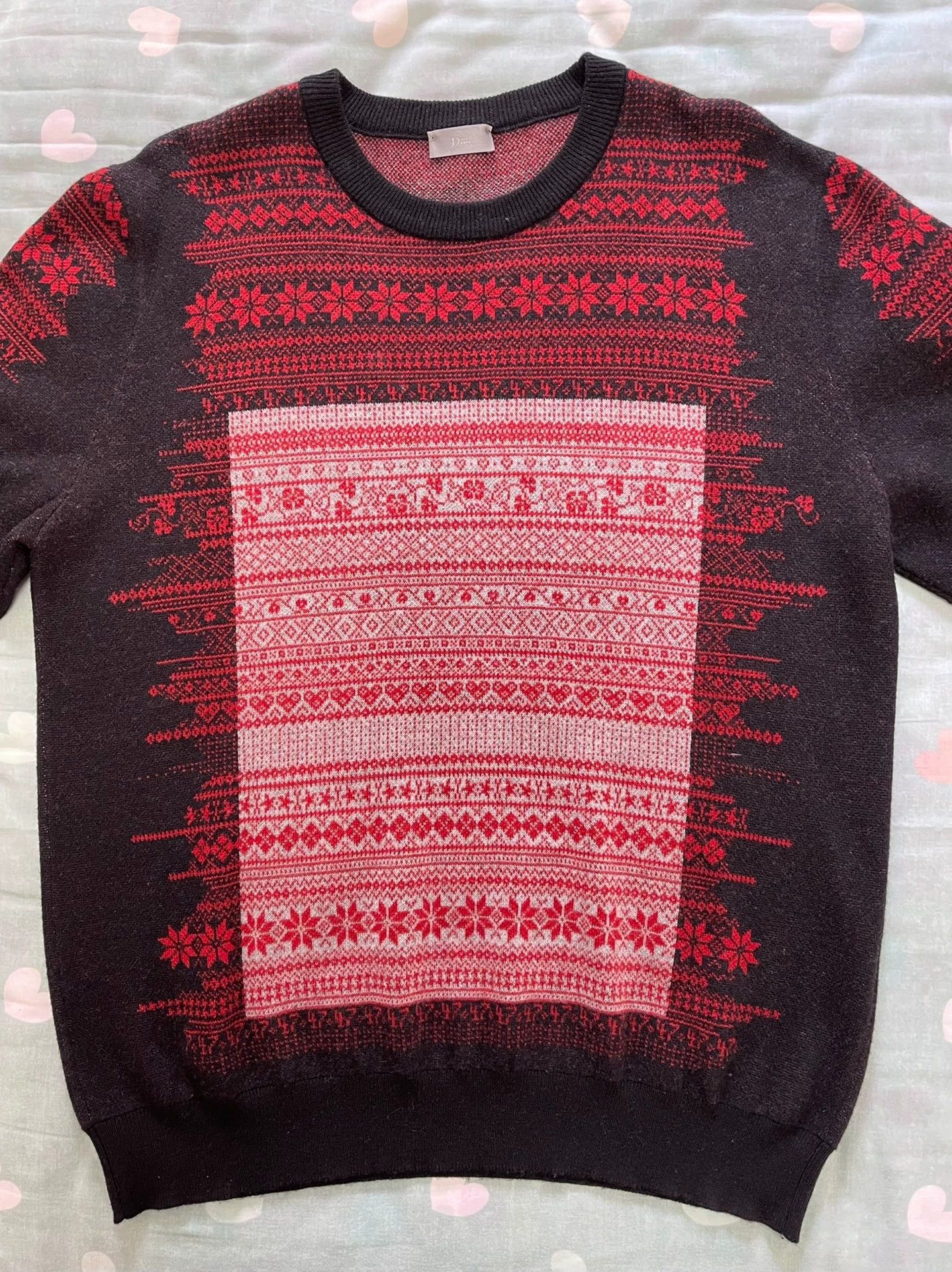 Dior Dior Homme Wool-Cashmere Sweater Red Black XL Size US XL / EU 56 / 4 - 1 Thumbnail