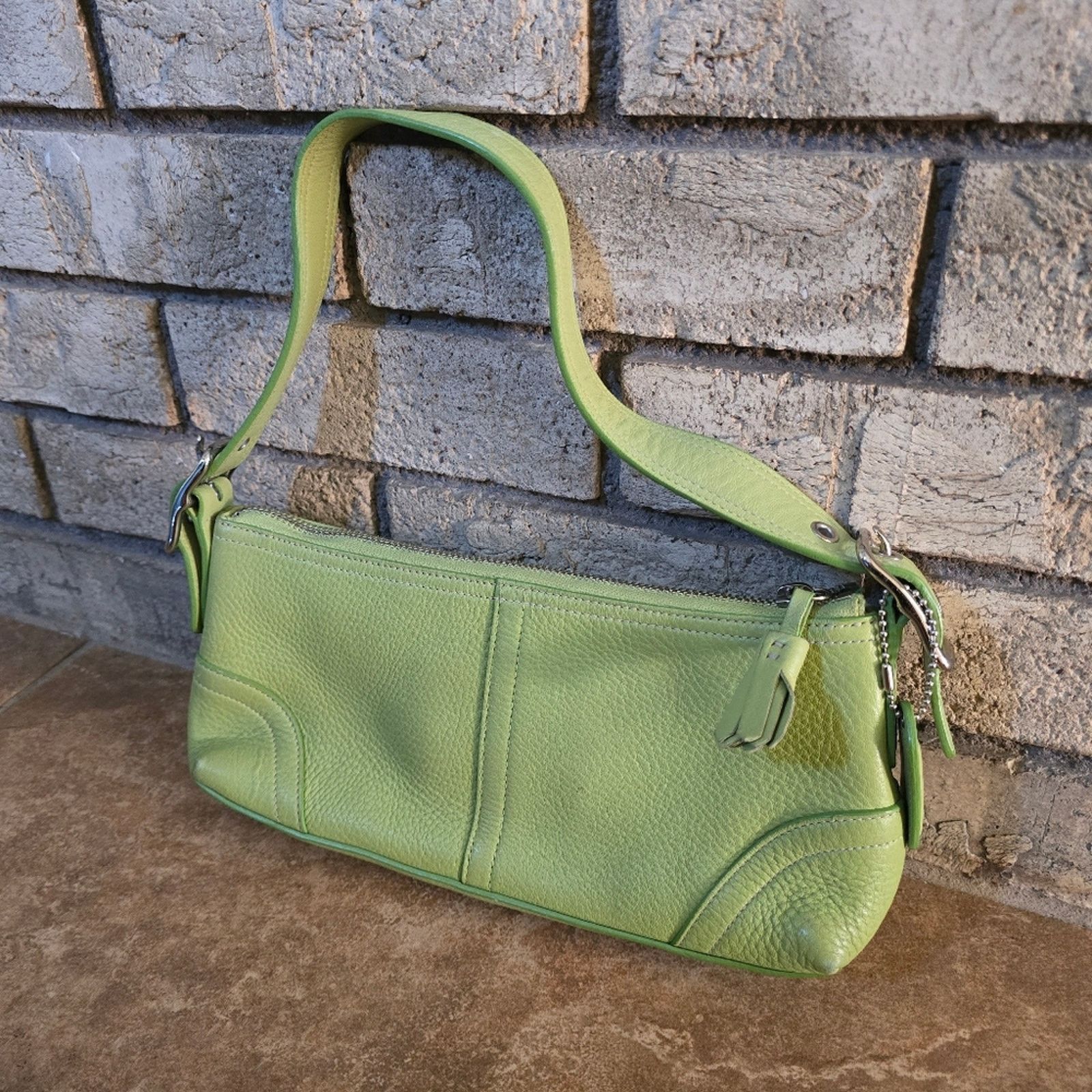 Coach Green | COACH | Vintage Leather Baguette Handbag | Grailed