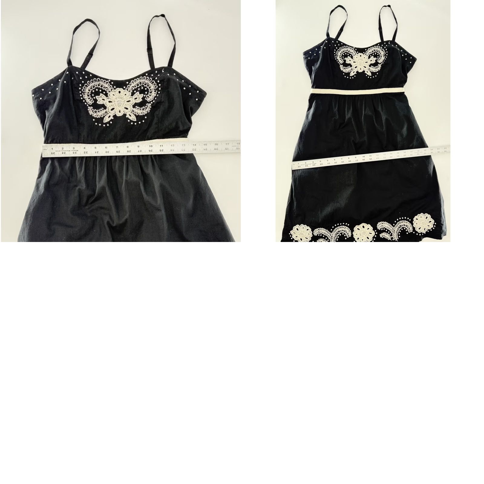 Anthropologie Moulinette Soeurs Anthropologie Dress Womens Sz 4 Black White Embroidered Boho Mini Size S / US 4 / IT 40 - 9 Thumbnail