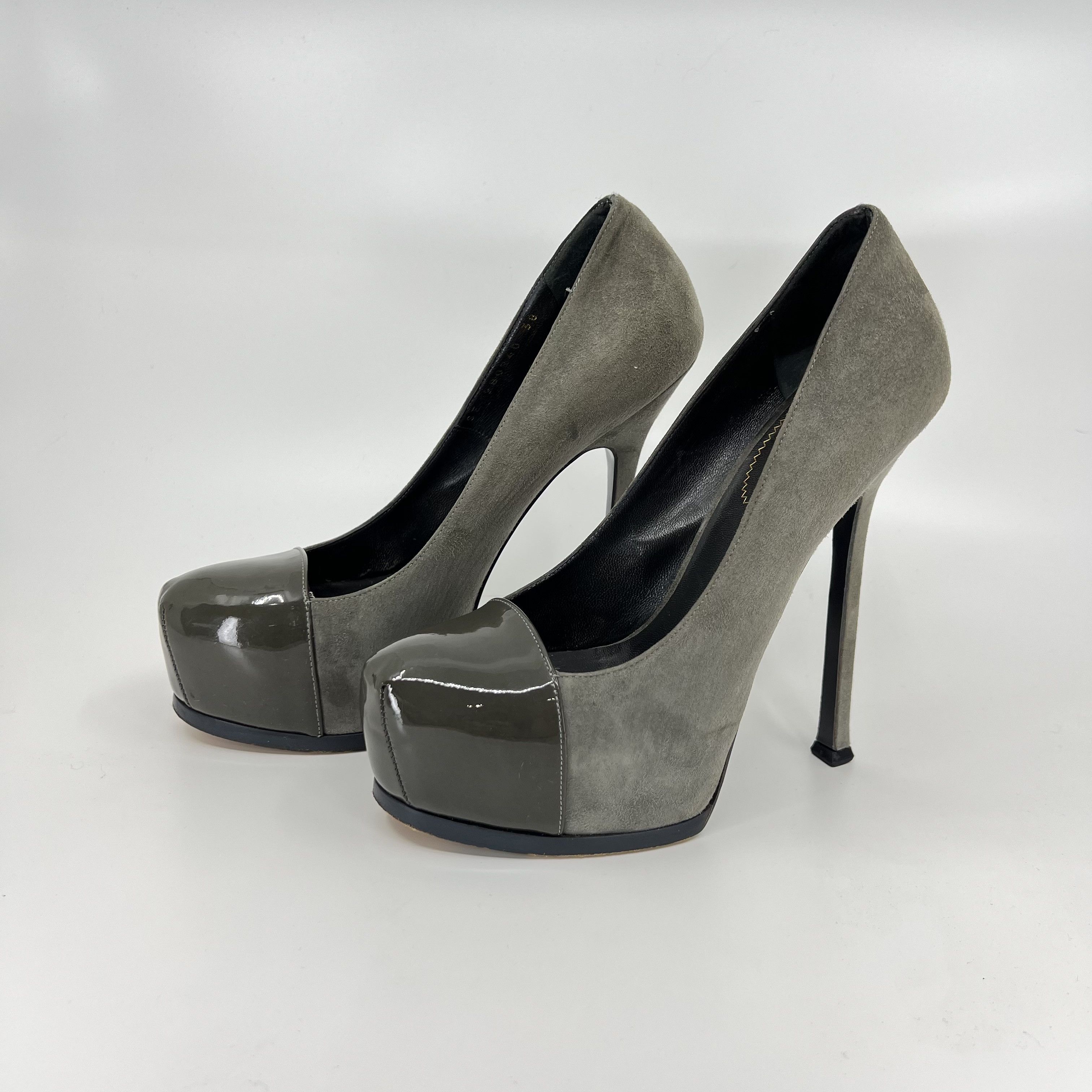 Yves Saint Laurent Yves Saint-Laurent Suede Pumps Size US 7 / IT 37 - 3 Thumbnail