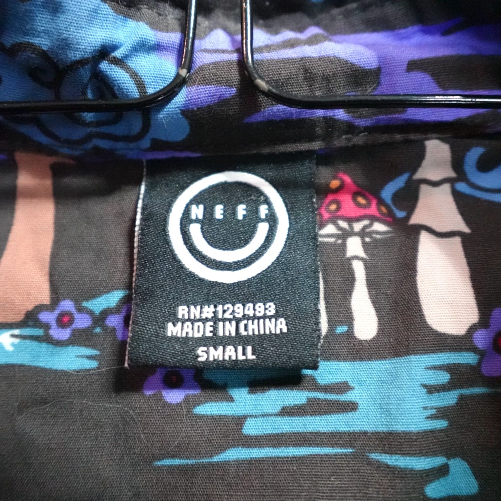 Vintage Neff Shirt Small Gray Magic Mushrooms Amanita Muscaria Happy Face Shirt Mens S Gray Neff Button-Up Short Sleeve Cotton Plaid Collared Size US S / EU 44-46 / 1 - 3 Thumbnail
