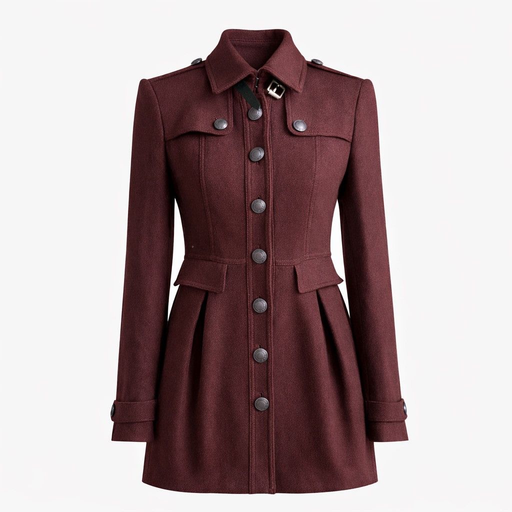 Burberry Burberry Wool Cashmere Military Coat Structured Button Size S / US 4 / IT 40 - 1 Thumbnail