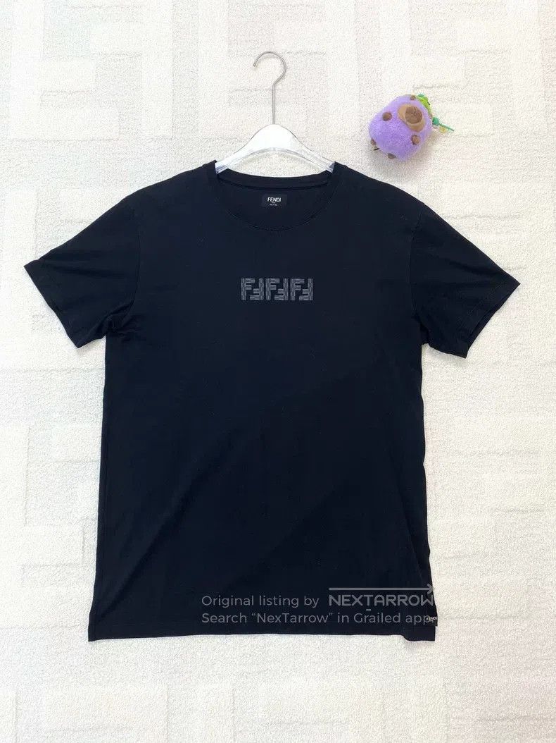 Fendi Fendi Black Letter Logo Short Sleeve T-Shirt Size US L / EU 52-54 / 3 - 1 Thumbnail