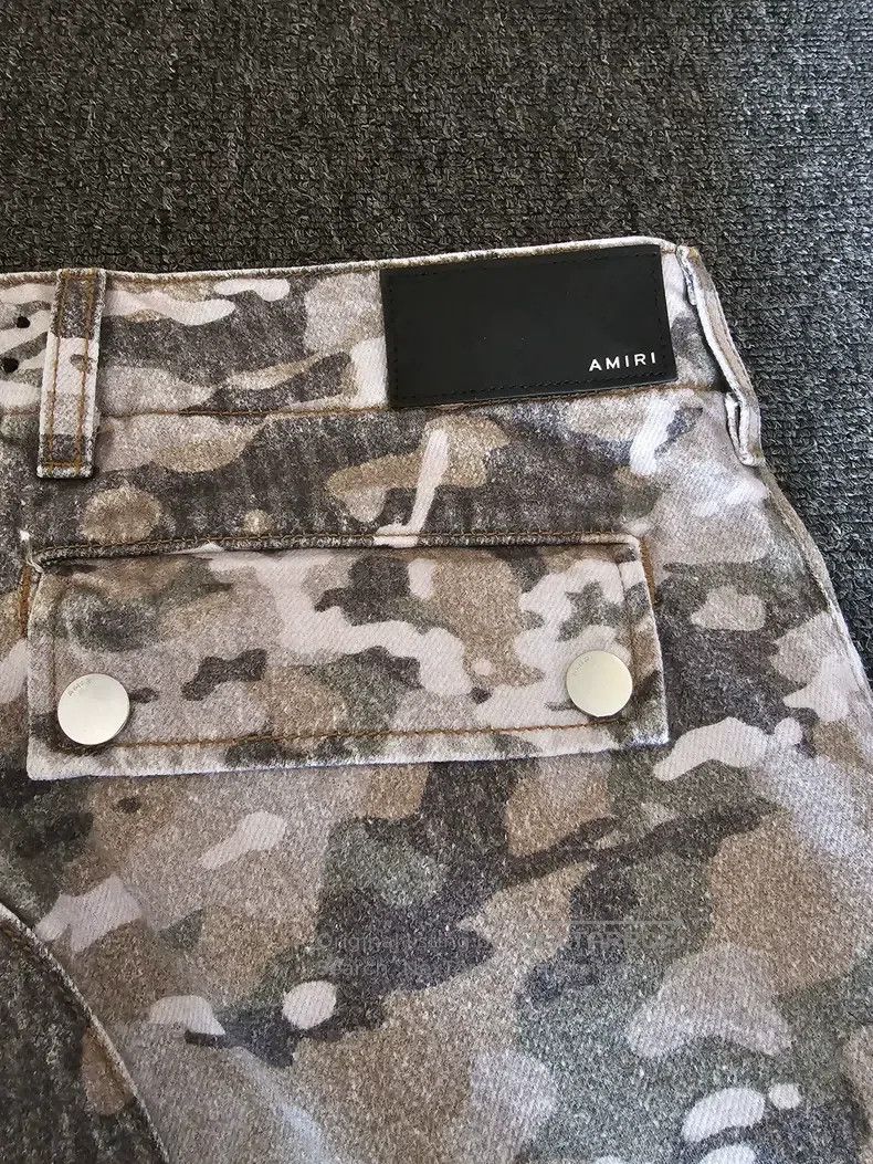 Amiri Amiri Washed Camo Denim Pants Size US 32 / EU 48 - 6 Thumbnail