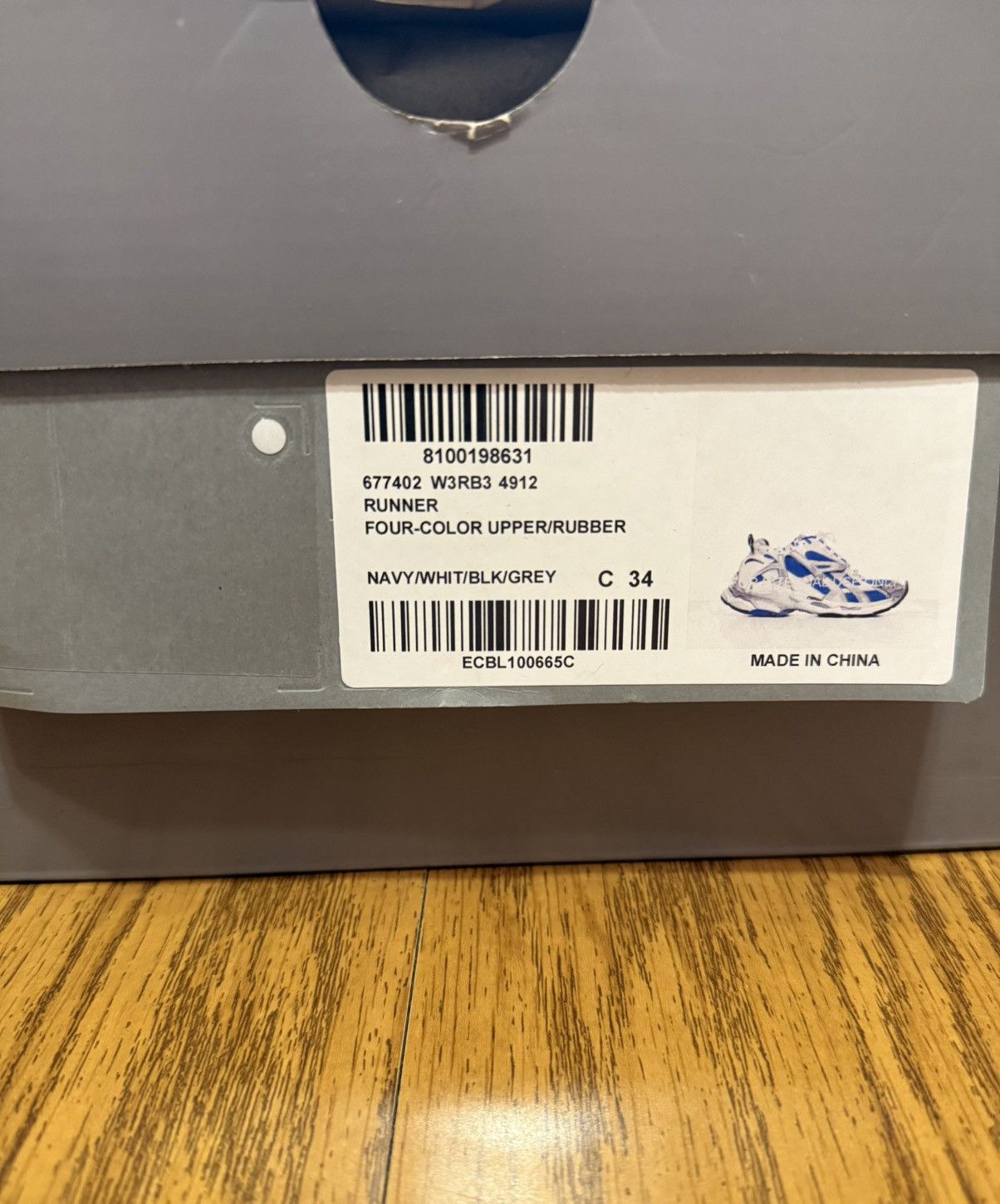 Balenciaga Balenciaga Runner Sneaker (Blue/White) Size US 4 / IT 34 - 10 Thumbnail