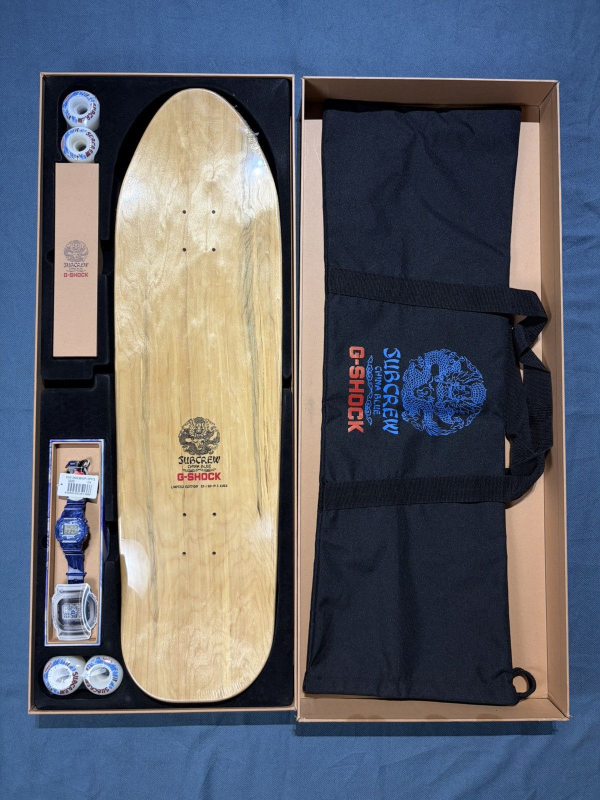 G Shock Subcrew X G Shock blue and white porcelain skateboard set Size ONE SIZE - 6 Thumbnail
