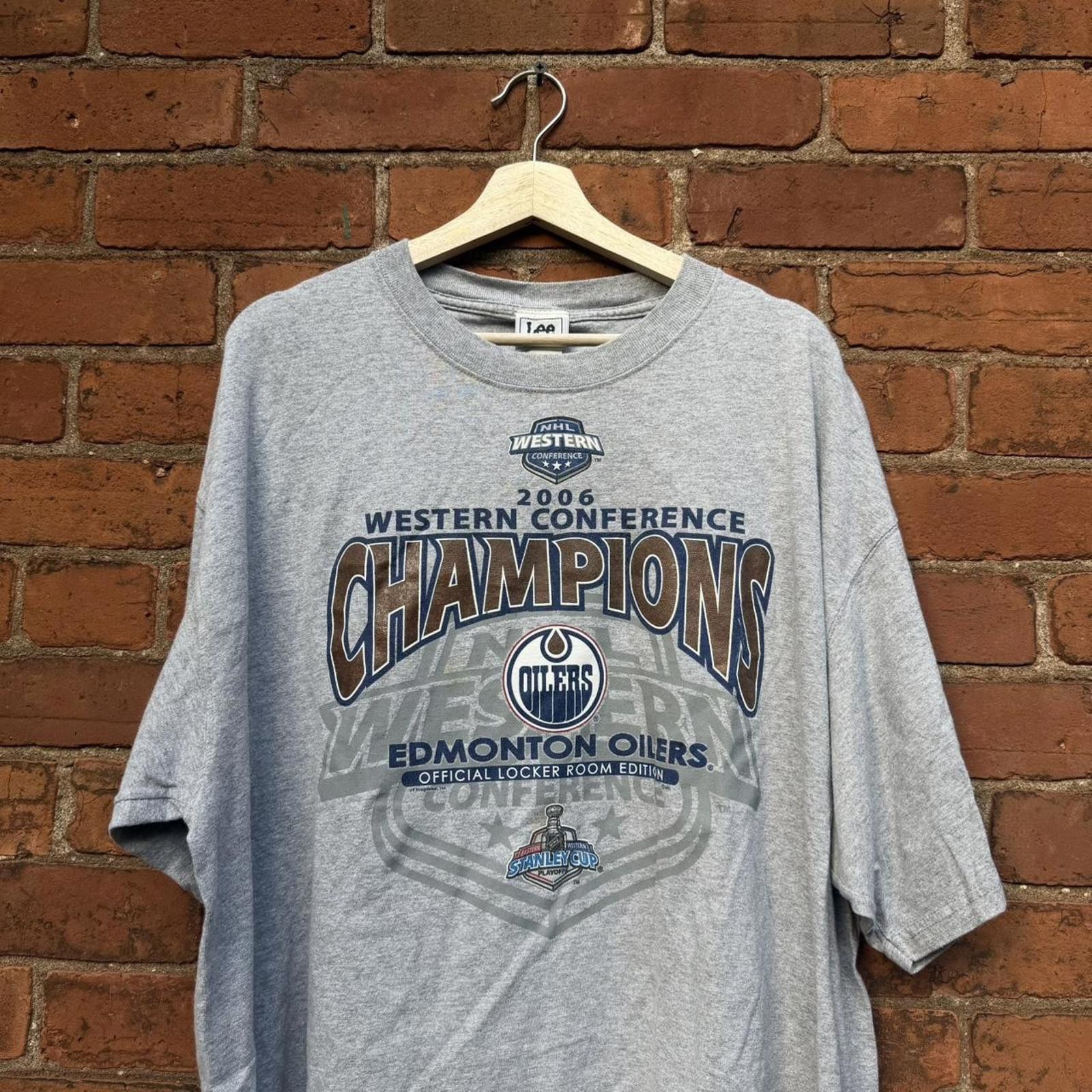 Gildan Vintage Edmonton oilers western conference champions t shirt Size US XXL / EU 58 / 5 - 3 Thumbnail
