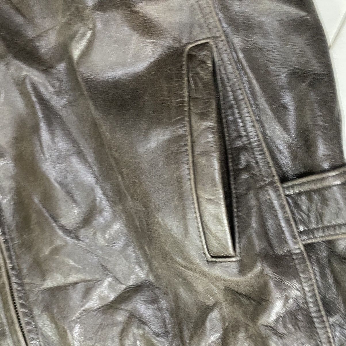 Genuine Leather Vintage 80s genuine leather jacket Size US L / EU 52-54 / 3 - 9 Thumbnail