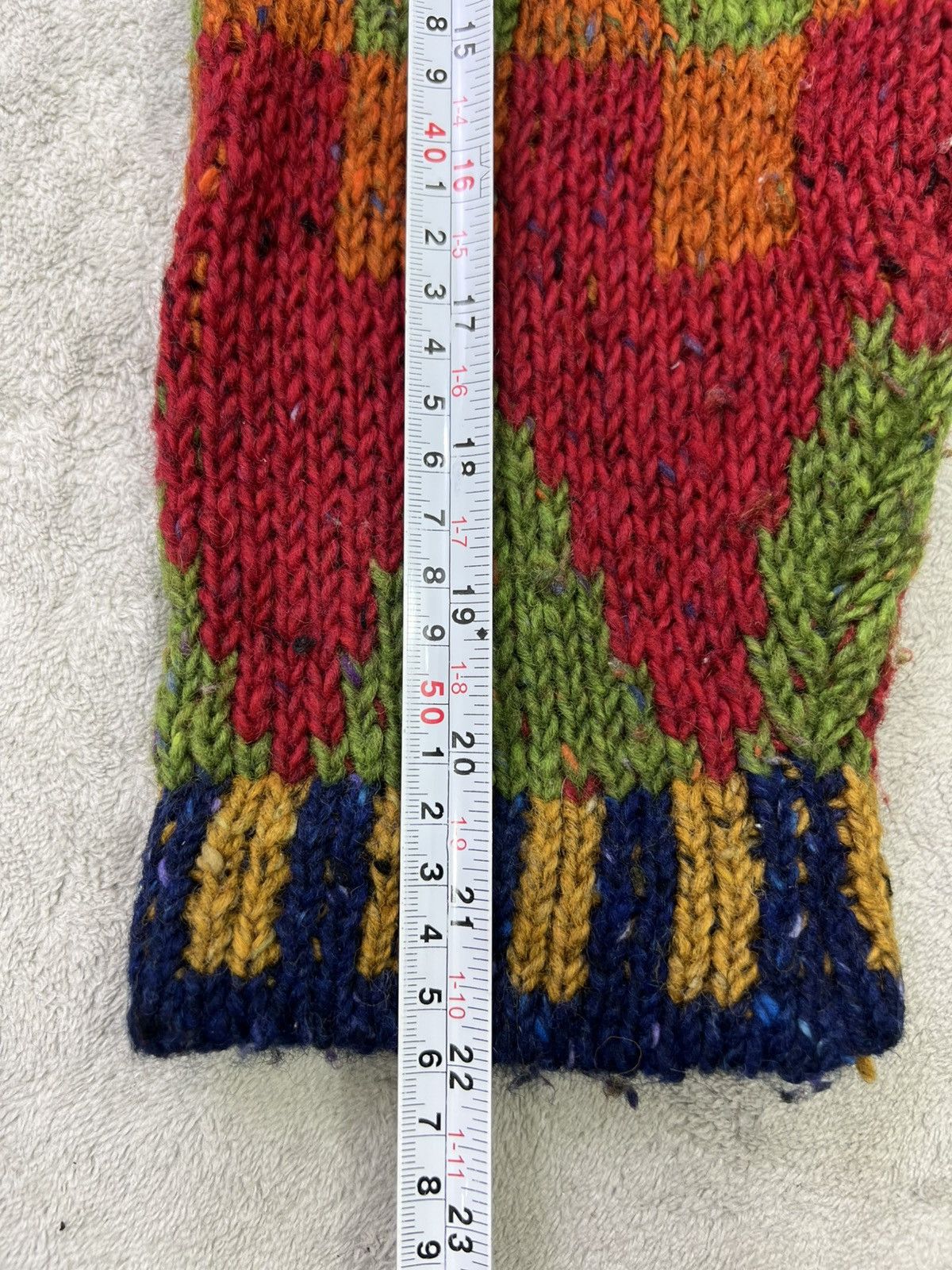 Other Irish Pure NewWool Geometric KnitSweater Handmade Multicolor Size US L / EU 52-54 / 3 - 9 Thumbnail