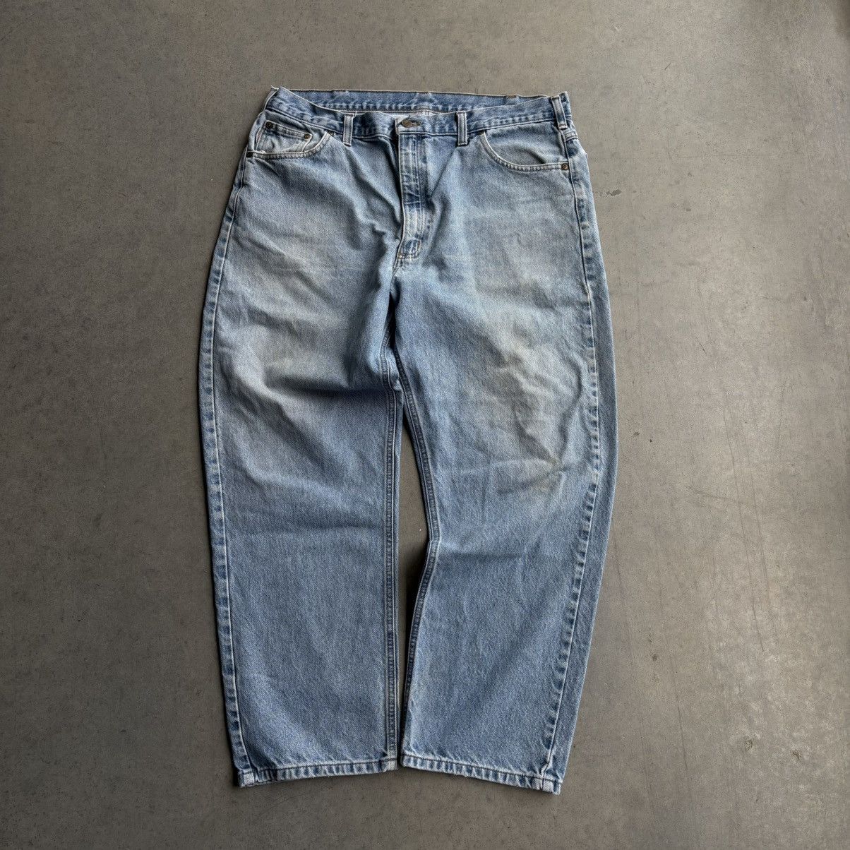 Carhartt Vintages 38x32 Baggy Carhartt Blue Jeans Workwear Carpenter Size US 38 / EU 54 - 2 Thumbnail