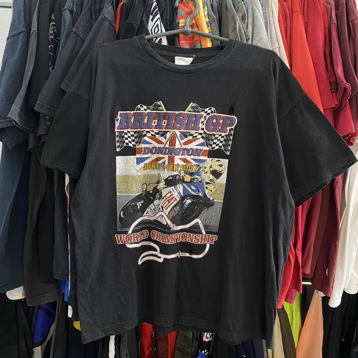 NASCAR Vintage Donington British World championship 2007 racing te Size US M / EU 48-50 / 2 - 1 Thumbnail