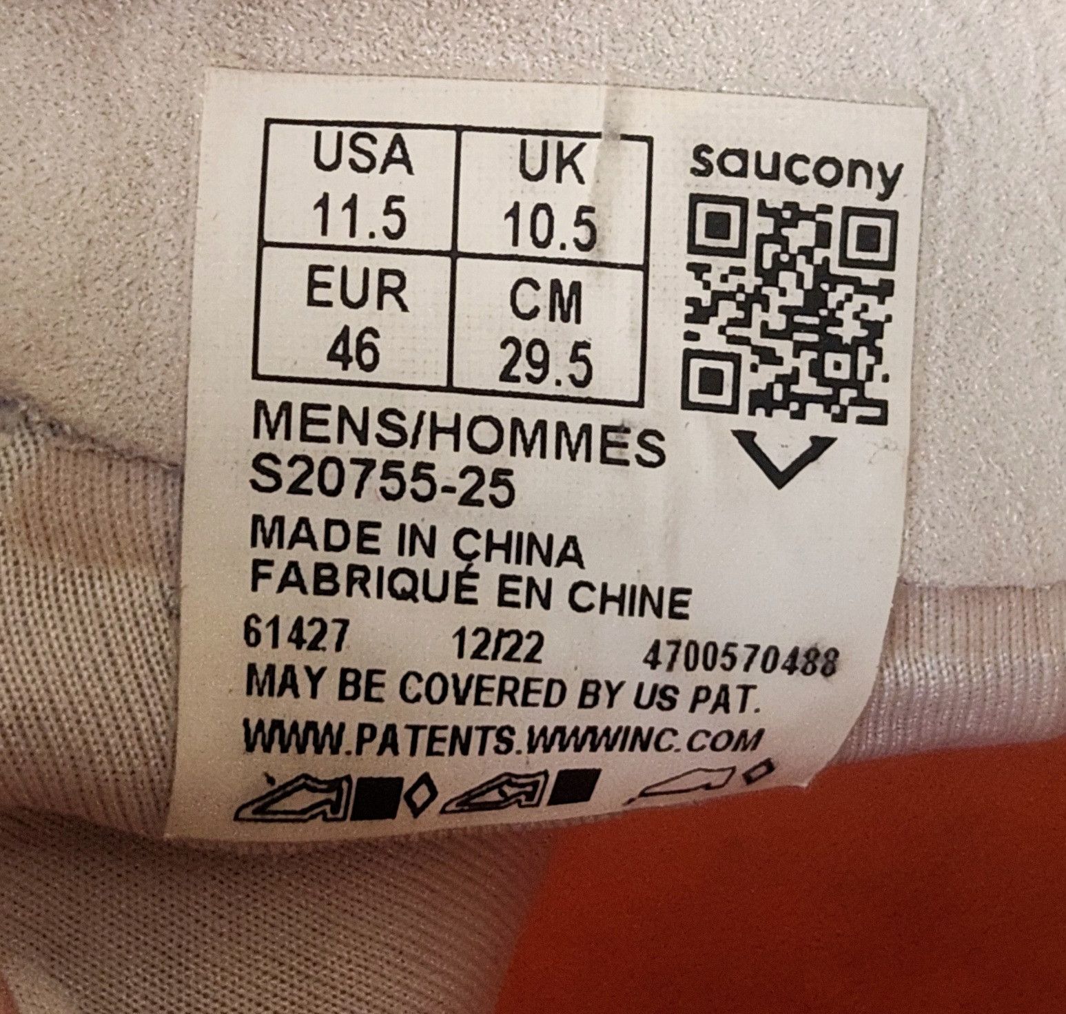 Saucony Saucony Endorphin Pro 3 Fog/ Vizi Orange 2023 (S20755-25) Size US 11.5 / EU 44-45 - 12 Thumbnail