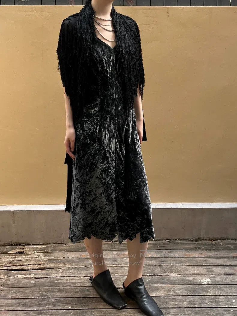 Other Junya Watanabe Velvet long dress Size M Size M / US 6-8 / IT 42-44 - 4 Thumbnail