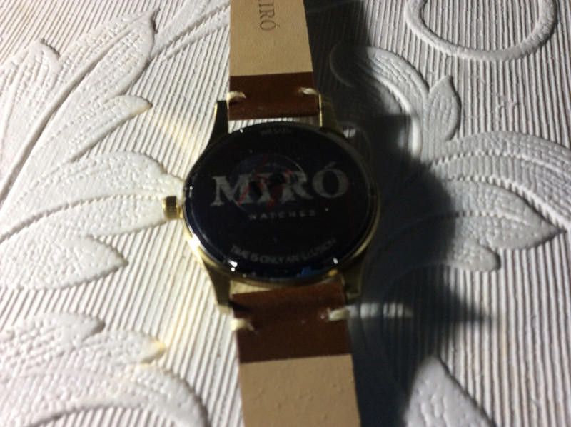 Designer miro blue dial brown leather strap watch Size ONE SIZE - 5 Thumbnail