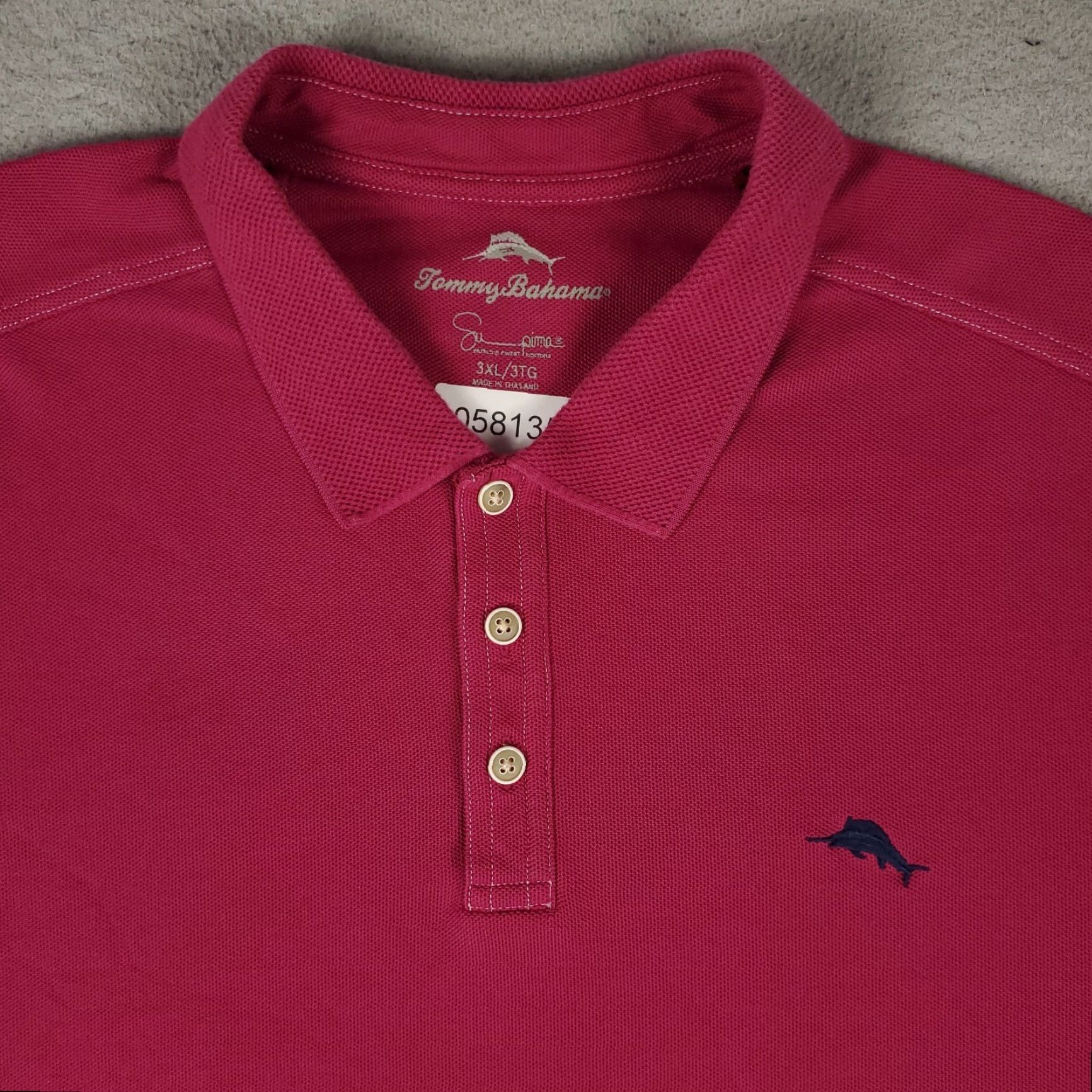 Tommy Bahama Tommy Bahama Polo Shirt Mens 3XL Solid Magenta Casual Short Sleeve Golf Size US XXL / EU 58 / 5 - 2 Thumbnail